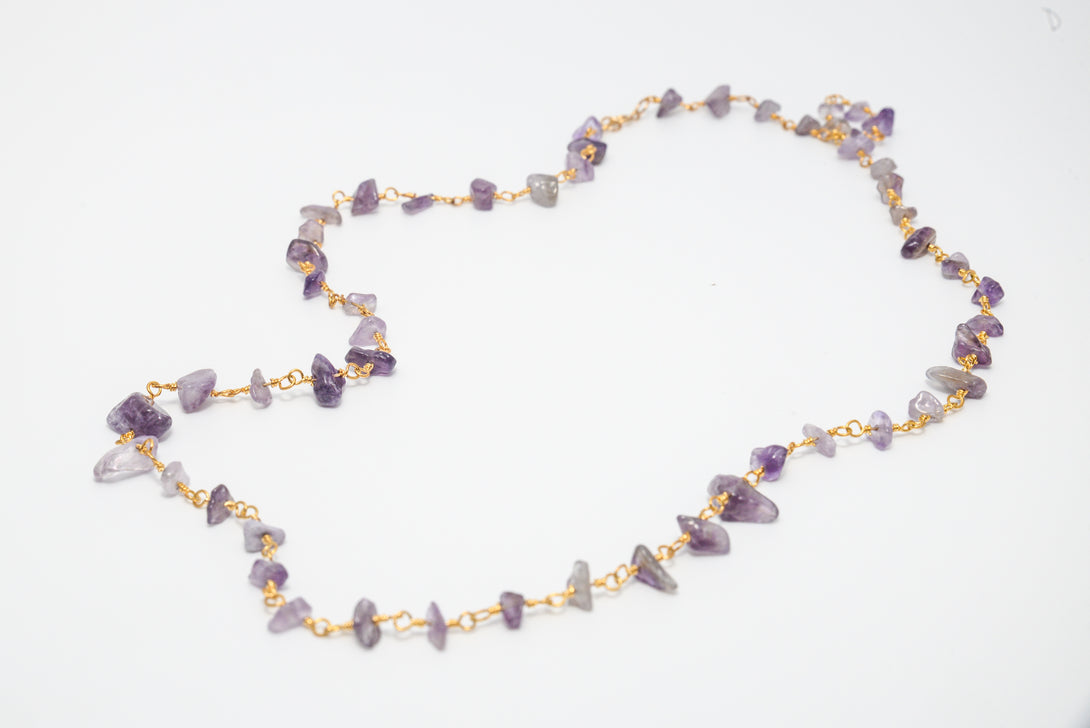 Iregular Shaped Amethyst Necklace - U Are Unique Jewellery