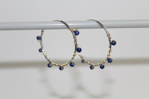 Lapis Hoop Earrings - U Are Unique Jewellery