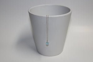 Blue Crystal Ball Necklace and Earrings