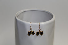 Black Mystery Bow Earrings
