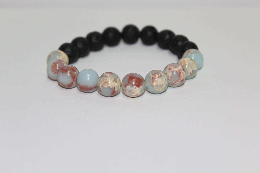 Jasper and Lava Rock Bracelet - U Are Unique Jewellery