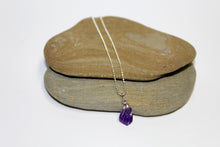 Silver Capped Raw Amethyst Necklace - U Are Unique Jewellery