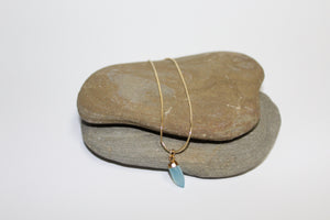Hand Cut Aquamarine Pendant Necklace and Earrings - U Are Unique Jewellery