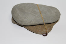 Mini Garnet Moon Necklace